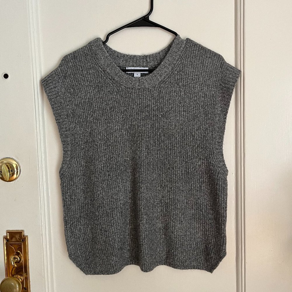 AND NOW THIS Grey Sweater Vest M
